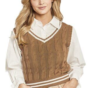 Aesthetic Brown love Tree Small Sweater Vest🖤